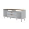 Manhattan Comfort Rockefeller 62.99 TV Stand, Off White and Nature 130GMC8 - alternate 4